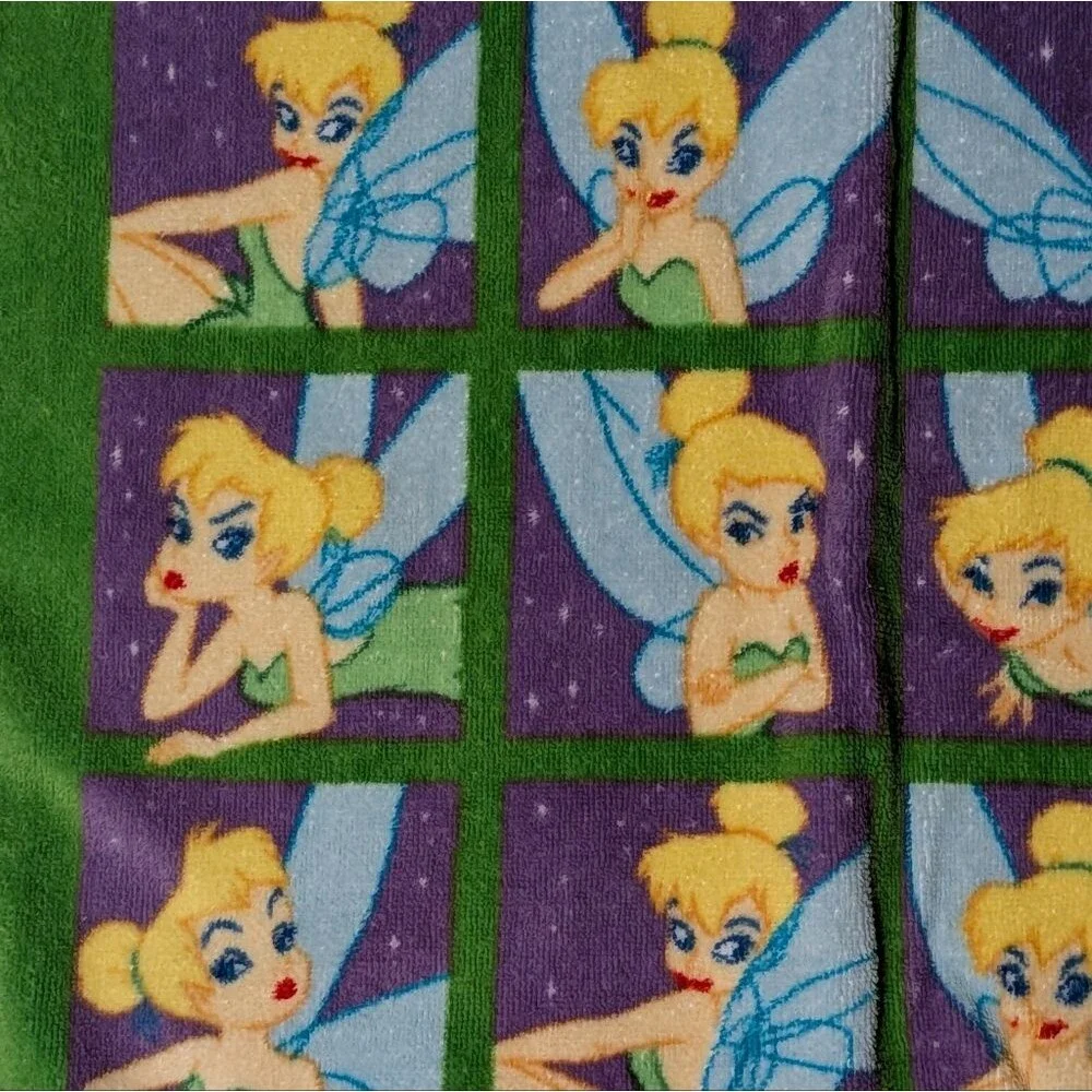 Vintage Y2K Disney Tinker Bell Towels Set of 3 WestPoint Stevens 100% Cotton